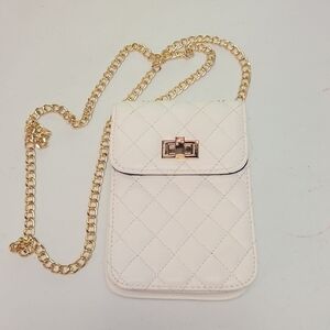Elegant White Quilted Crossbody Bag